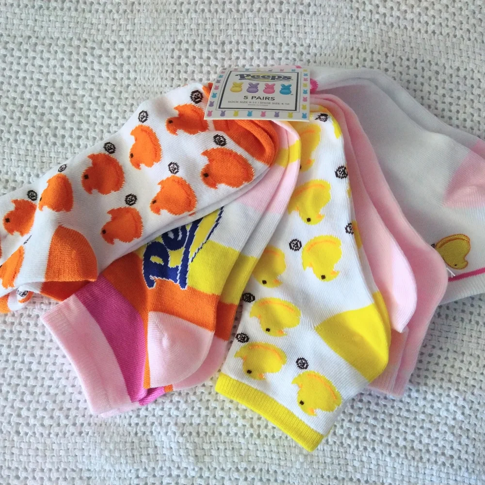 Women's PEEPS New 5-Pack Ankle Socks Shoe Size 4-10 Adult - Picture 1 of 2